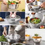 STISERY Colander 304 Stainless Steel 3-quart with Mixing Bowls