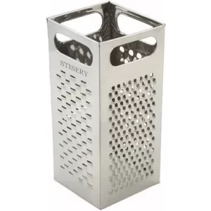 STISERY Box Grater, 9-Inch by 4-Inch,Stainless Steel,Medium