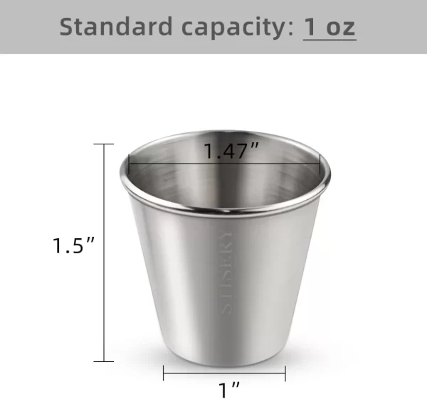 STISERY 12 Pack Stainless Steel Shot Drinking Cups
