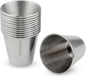 STISERY 12 Pack Stainless Steel Shot Drinking Cups