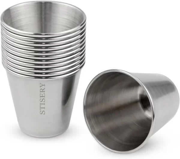 STISERY 12 Pack Stainless Steel Shot Drinking Cups
