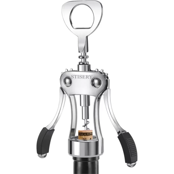 STISERY Heavy-Duty Zinc Alloy Wing Corkscrew