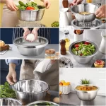 STISERY Colander 304 Stainless Steel 3-quart with Mixing Bowls