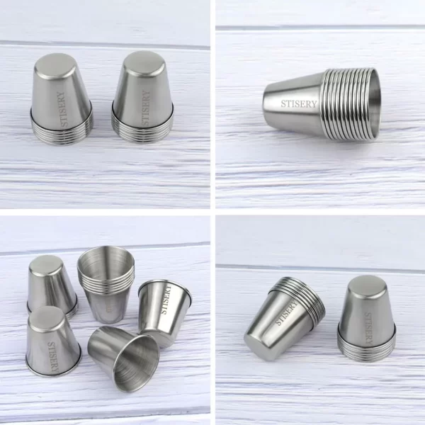 STISERY 12 Pack Stainless Steel Shot Drinking Cups