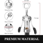 STISERY Heavy-Duty Zinc Alloy Wing Corkscrew