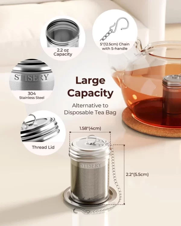 STISERY 2 Pack Tea Strainers for Loose Tea