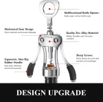 STISERY Heavy-Duty Zinc Alloy Wing Corkscrew